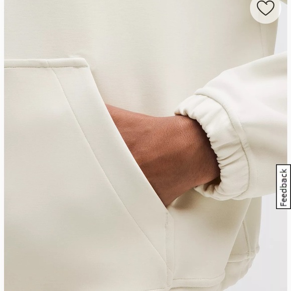 Lululemon Brushed Softstreme Half Zip in Bone - Picture 4 of 5